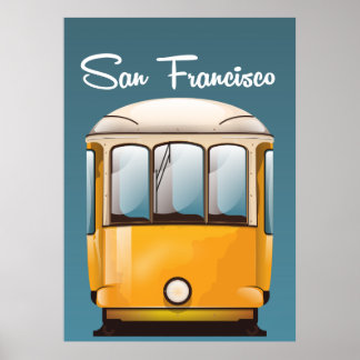 San Francisco vintage travel travel poster