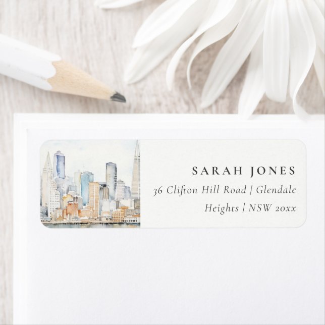 San Francisco Watercolor Landscape Wedding (Insitu)