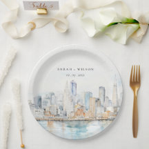 San Francisco Watercolor Landscape Wedding