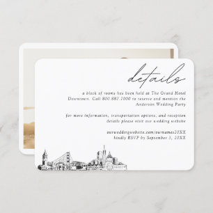 San Francisco Wedding Hotel Room Block Details Enclosure Card