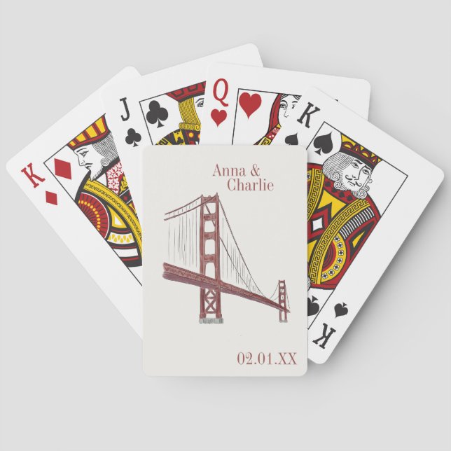 San Francisco wedding  Playing Cards (Back)