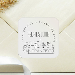 San Francisco Wedding Pre-Addressed Envelope Seal