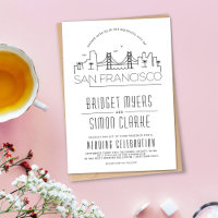 San Francisco Wedding | Stylised Skyline InvitE