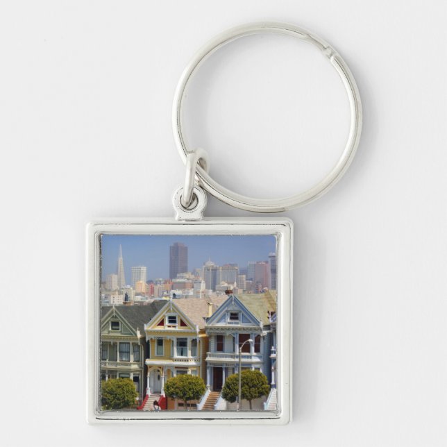 San Francisco's Famous Painted Ladies Key Ring (Front)
