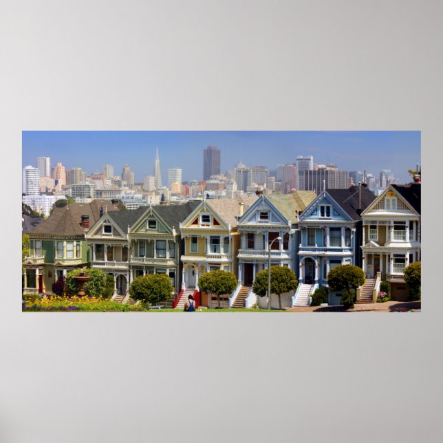 San Francisco's Famous Painted Ladies Poster (Front)