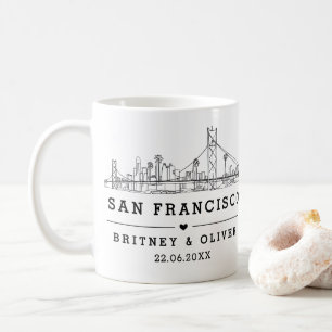 San Franciso Skyline – Custom Wedding favour Coffee Mug