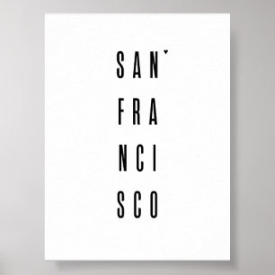 San Fransisco - minimalistic typography poster