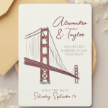 San Fransisco Save The date Invitation<br><div class="desc">Elegant and stylish, our "San Francisco Save The Date Invitation" captures the essence of the stunning city by the bay. Featuring a breathtaking watercolor illustration of the iconic Golden Gate Bridge, this invitation is the perfect way to announce your upcoming event with a touch of San Francisco class. The design...</div>
