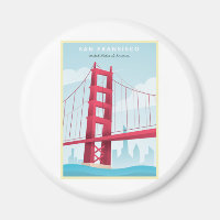 San Fransisco, USA - Vintage Travel Poster