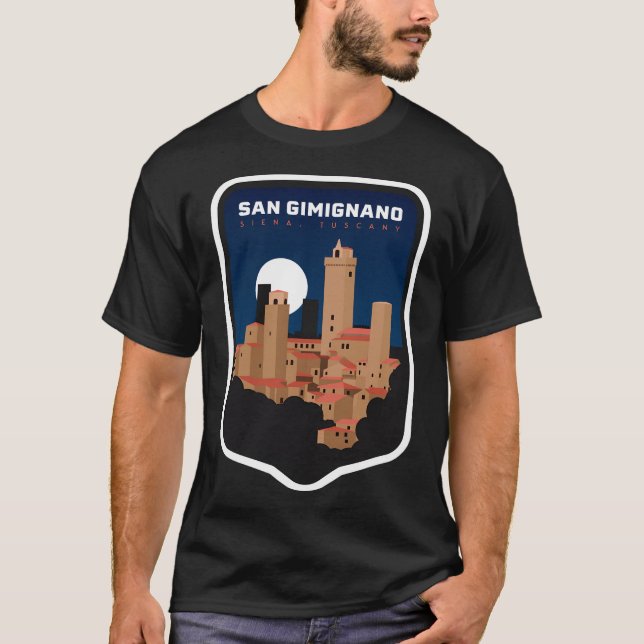 San Gimignano Badge T-Shirt (Front)