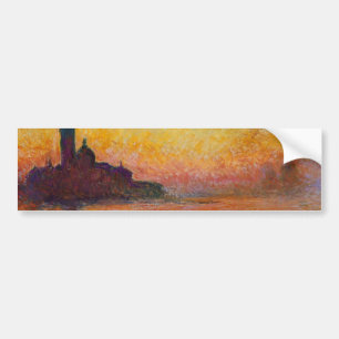 San Giorgio Maggiore at Dusk (by Claude Monet) Bumper Sticker