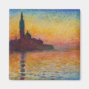 San Giorgio Maggiore at Dusk (by Claude Monet) Magnet