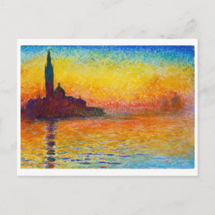 San Giorgio Maggiore at Dusk Claude Monet Postcard