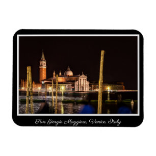 San Giorgio Maggiore at Night, Venice, Italy Magnet