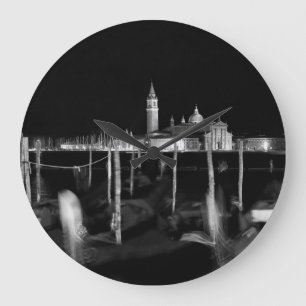 San Giorgio Maggiore church, gondolas in Venice Large Clock