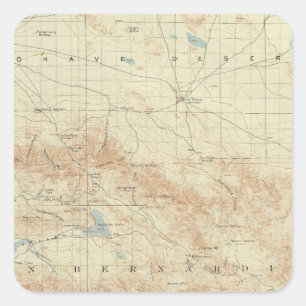 San Gorgonio quadrangle showing San Andreas Rift Square Sticker