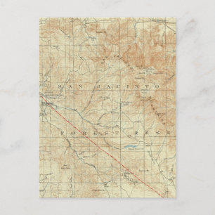 San Jacinto quadrangle showing San Andreas Rift Postcard