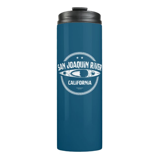 San Joaquin River California Kayaking Thermal Tumbler (Front)