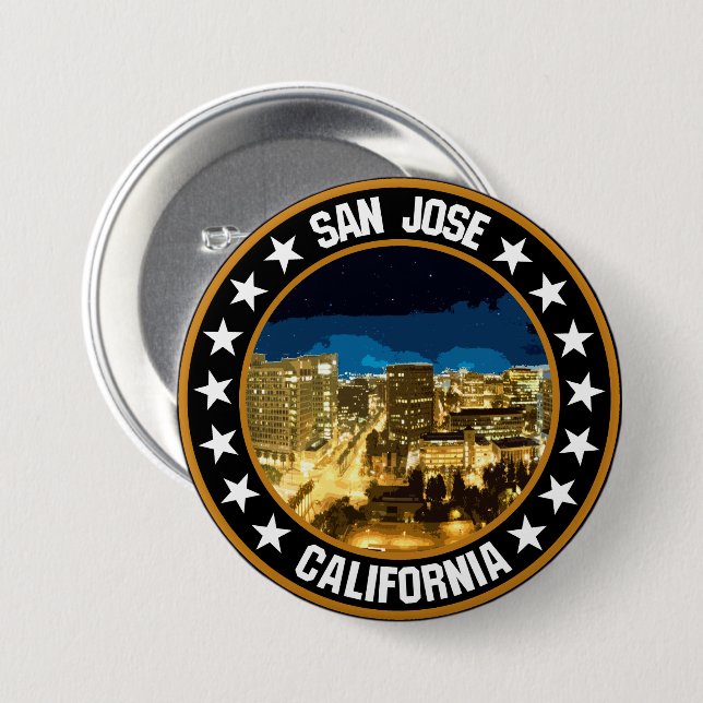 San Jose                                           7.5 Cm Round Badge (Front & Back)