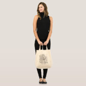 San Jose CA Minimalist City Street Map Dark Design Tote Bag (Front (Model))