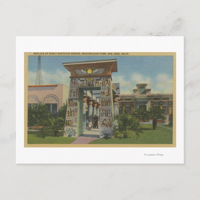 San Jose, CA - Replica of Egyptian Shrine Postcard (Front)