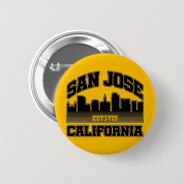 San Jose, California 6 Cm Round Badge (Front & Back)