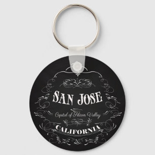 San Jose, California - Capital of Silicon Valley Key Ring