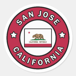 San Jose California Classic Round Sticker