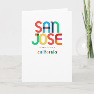 San Jose California Mid Century, Pop Art, Card