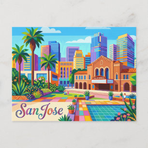 San Jose California Postcard