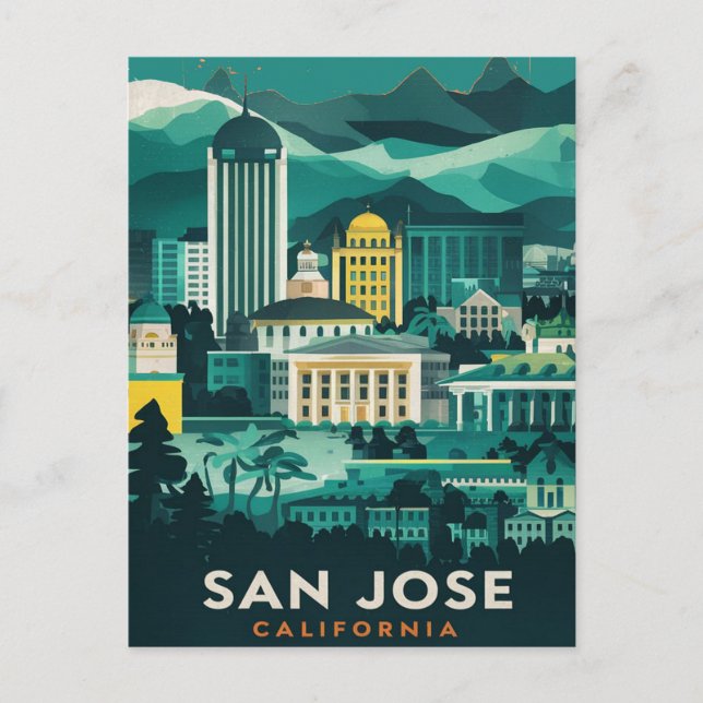 San Jose, California, Postcard (Front)