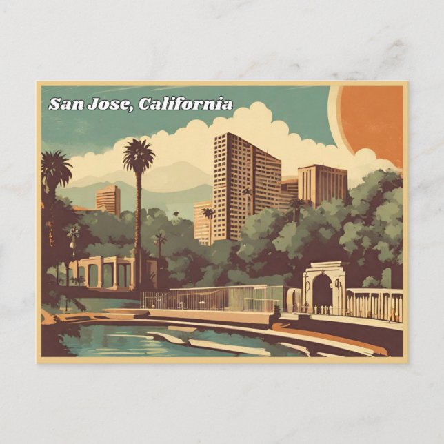 San Jose California Postcard (Front)