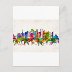 San Jose California Skyline Invitation Postcard