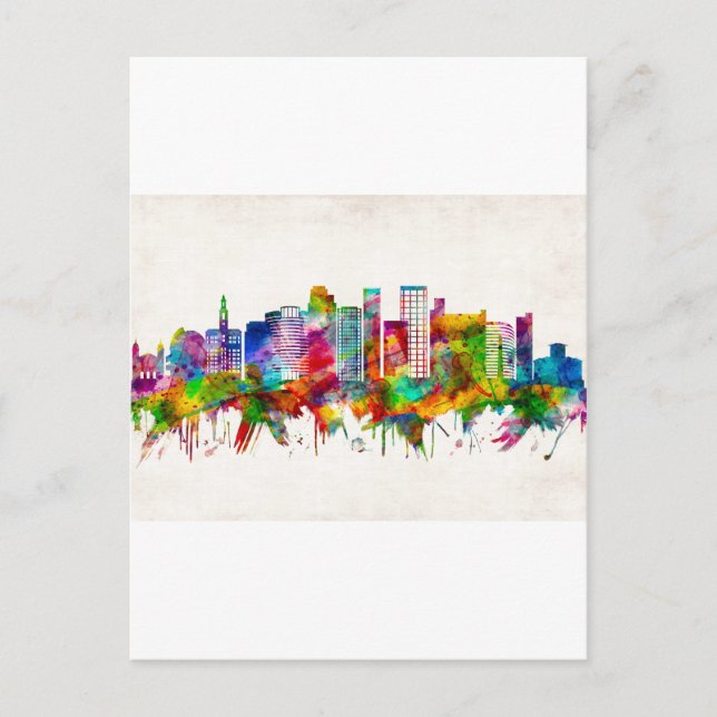 San Jose California Skyline Invitation Postcard (Front)