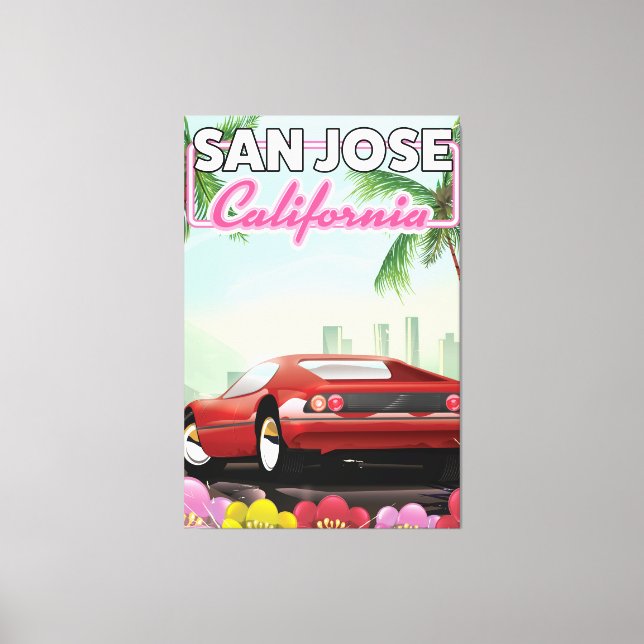San Jose, California travel poster Canvas Print (Front)