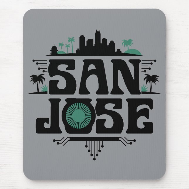 San Jose California United States Mouse Mat (Front)