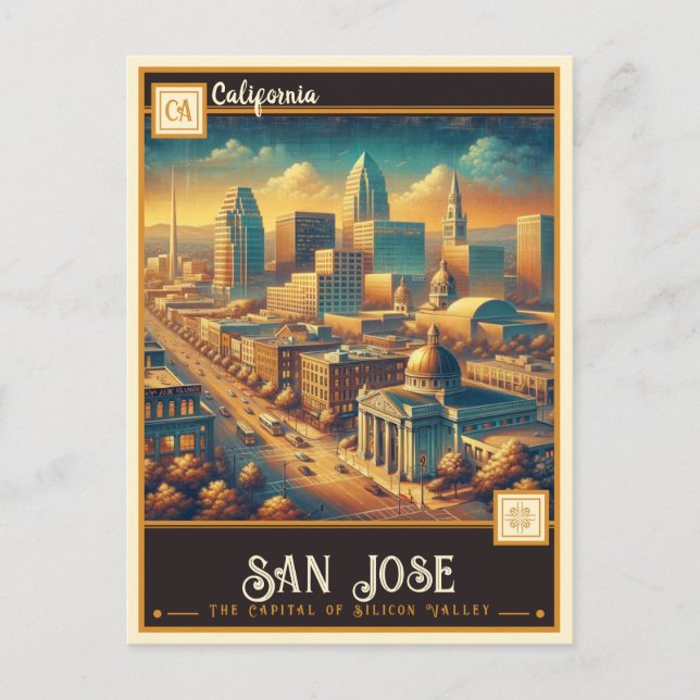 San Jose, California | Vintage Postcard (Front)