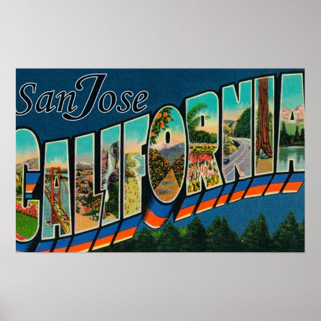 San Jose, CaliforniaLarge Letter Scenes Poster (Front)