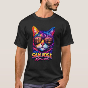 San Jose Cat Trendy Cool Hip Fun Kitten Sunglasse T-Shirt