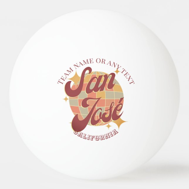 San José City California USA table tennis Ping Pong Ball (Front)