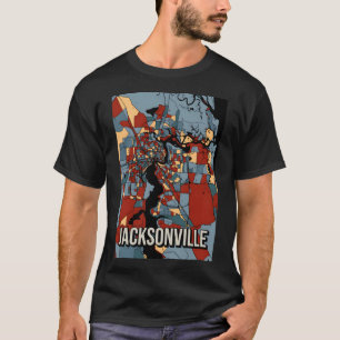 San Jose City Map - Colourful Retro Travel Earthto T-Shirt