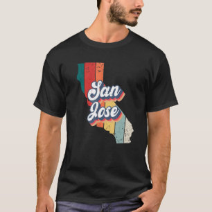 San Jose City Retro Vintage Hometown California T-Shirt