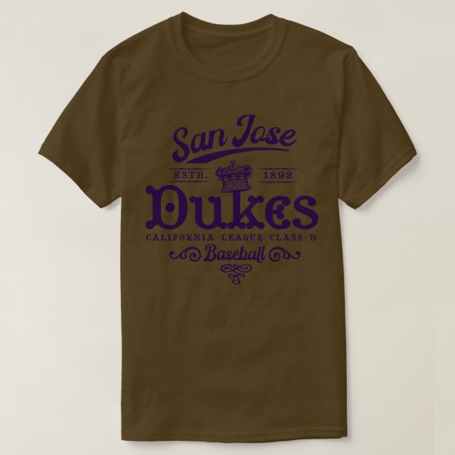 San Jose Dukes Baseball T-Shirt (Design Front)