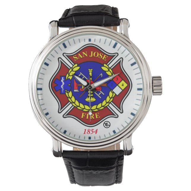 San Jose Fire Department VintageWatch Watch (Front)