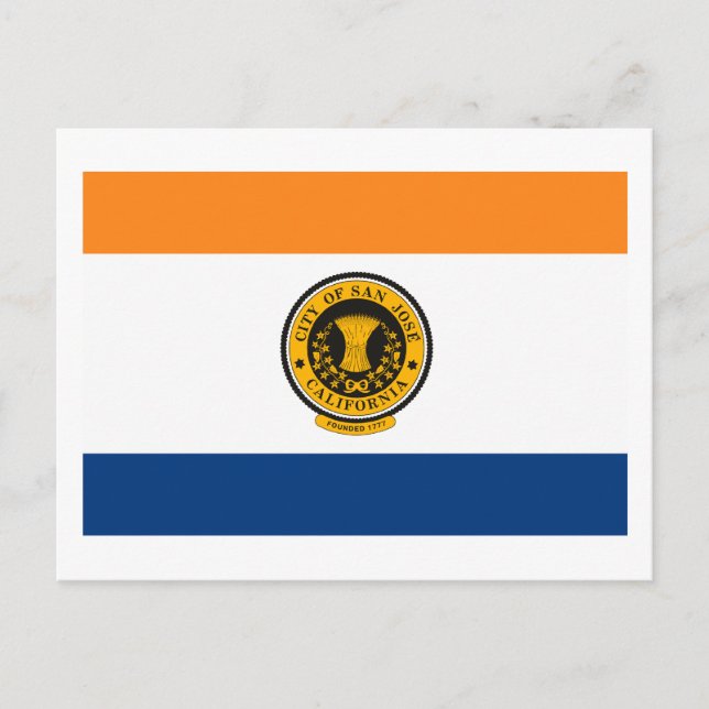 San Jose Flag Postcard (Front)
