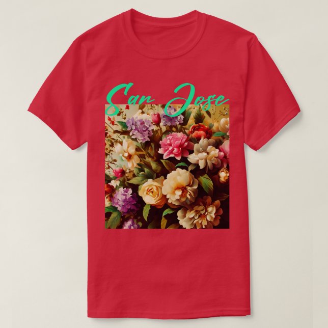 San Jose Flower T-Shirt (Design Front)