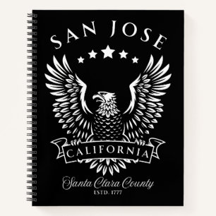 San Jose Santa Clara County California Vintage Notebook