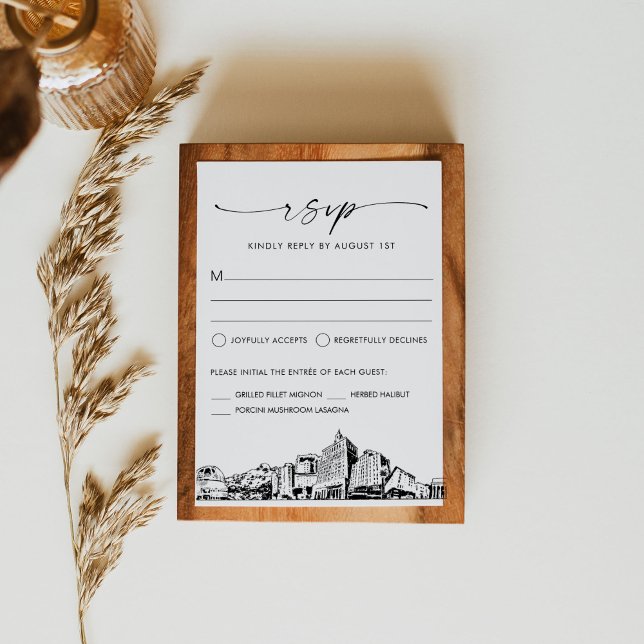 San Jose Skyline Wedding RSVP Response Card (Creator Uploaded)
