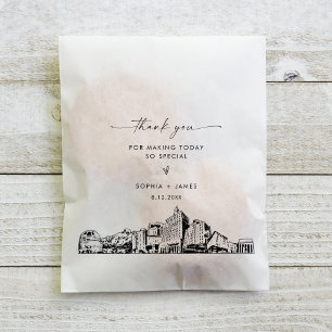 San Jose Skyline Wedding Thank You Favour Bags