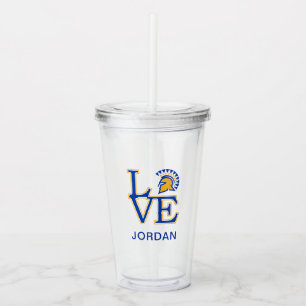 San Jose State Love Acrylic Tumbler